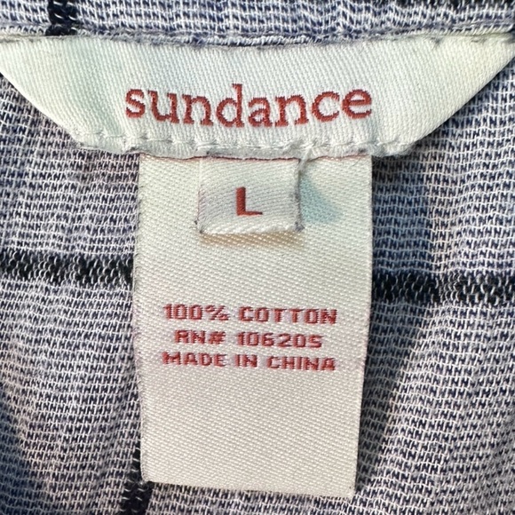 Sundance Grey‎ Black Windowpane Check Dress Tunic Top Cotton Hi Lo Large - Picture 10 of 13